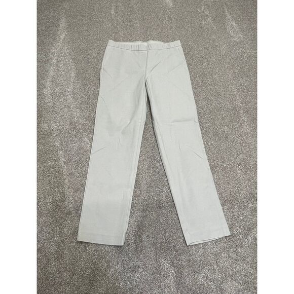 J. Jill womens essential slim ankle pants sz 8 cream stretch casual trouser - Picture 3 of 12